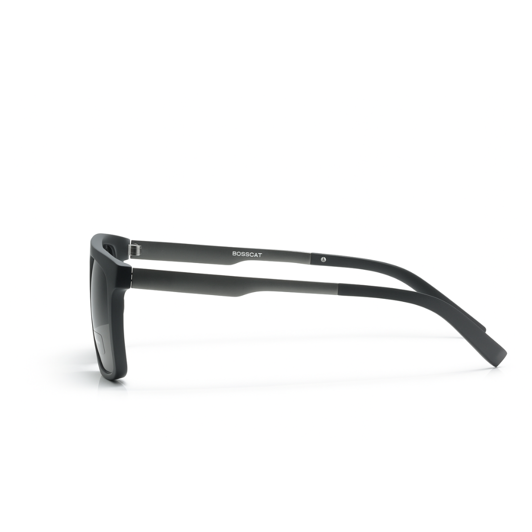 Bosscat Black Polarized Double Bar Sunglasses