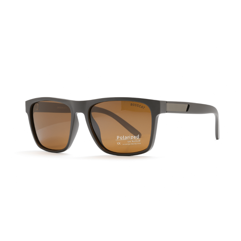 Bosscat Square Polarized Sunglasses - Gradient Brown TR-90 Frame (2)