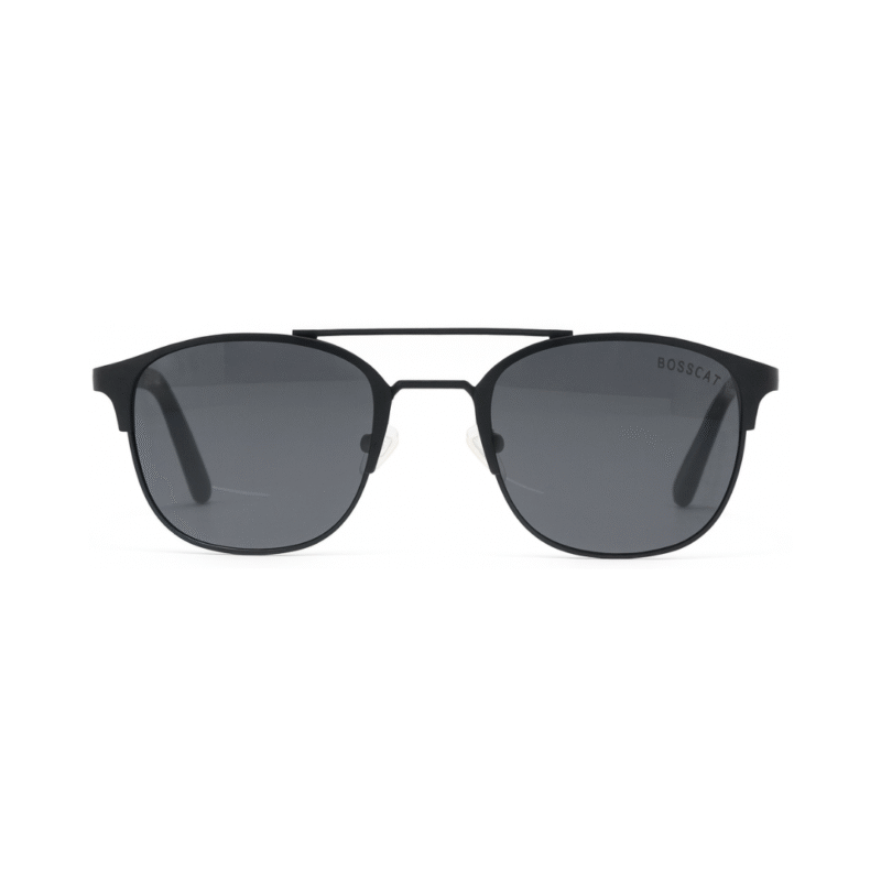 Bosscat Black Metal Double Bar Sunglasses - Polarized