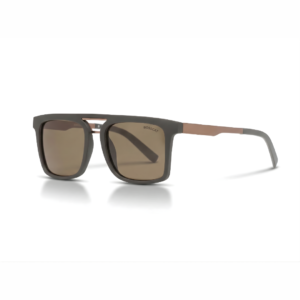 18041 Bosscat Double Bar Sunglasses - Brown Polarized Gradient Lens