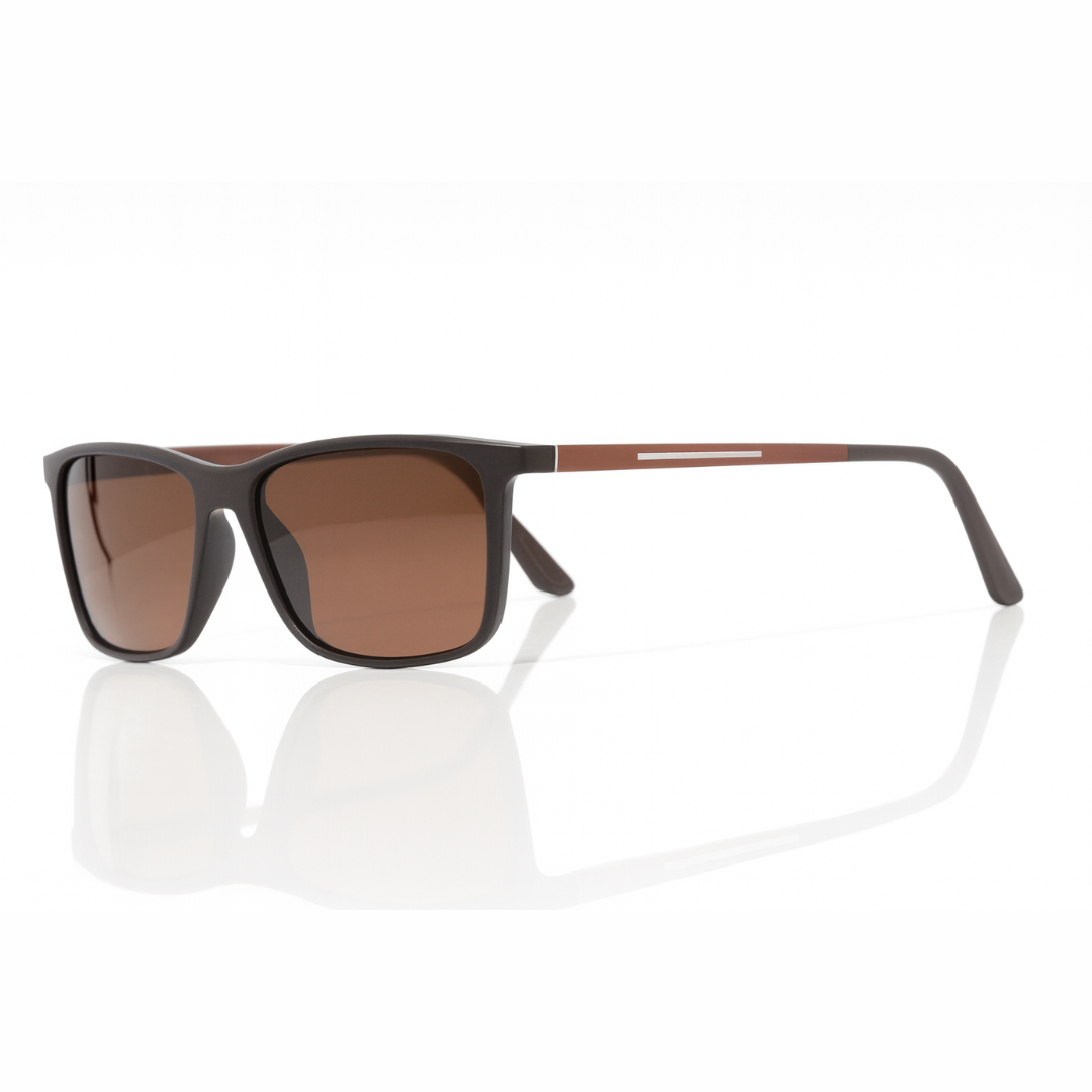Bosscat Brown Square Polarized Sunglasses